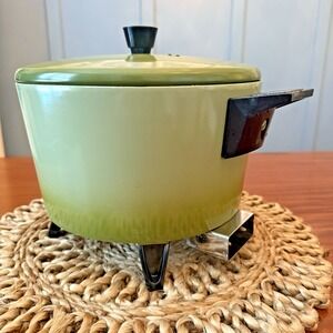 Vintage Presto 5 Quart Deep Fryer Avocado Green PB03AT w/‎ Basket & Plug 1970's